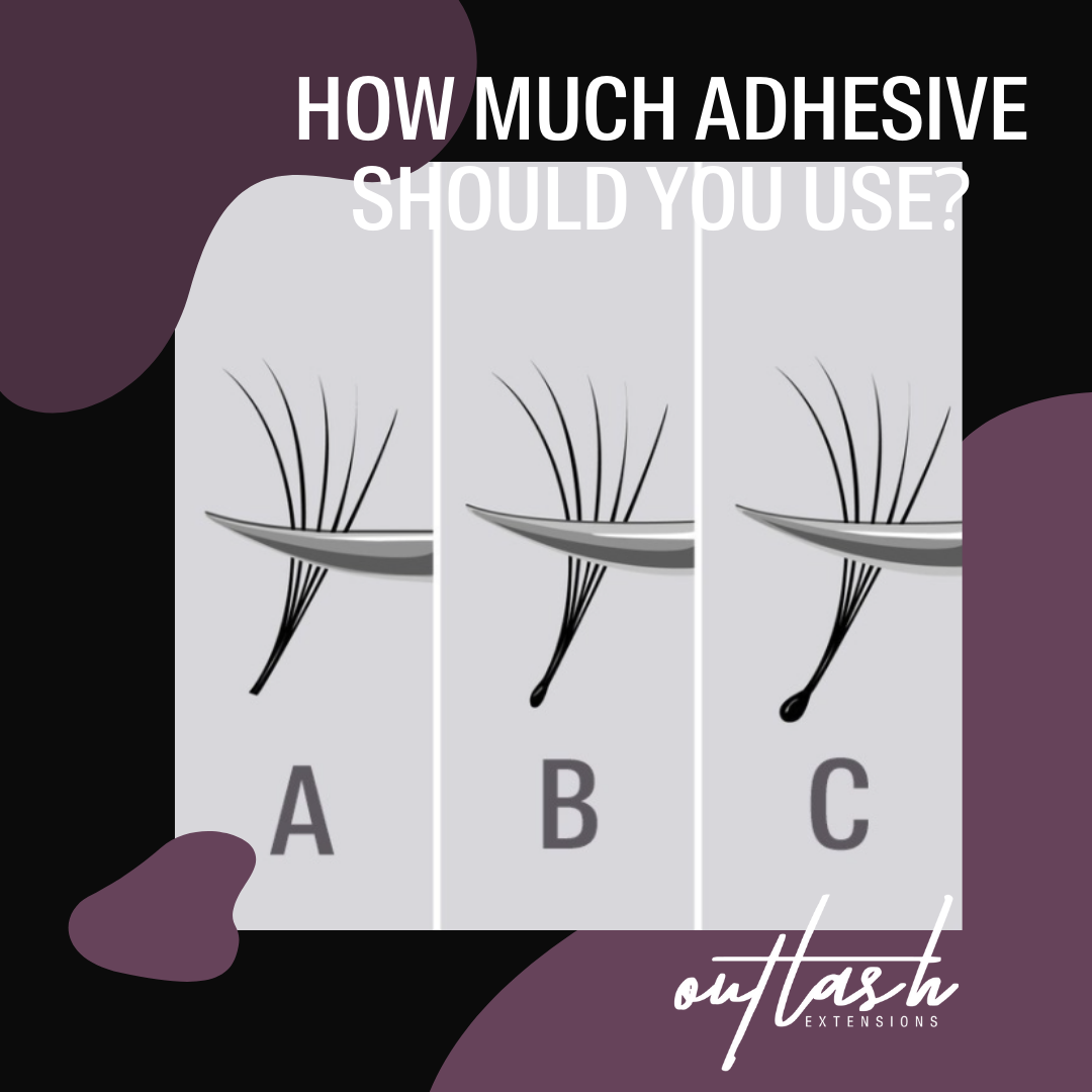 How Much Adhesive Should you Use? - Outlash Extensions Pro US