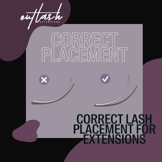Correct Lash Placement for Extensions - Outlash Extensions Pro US