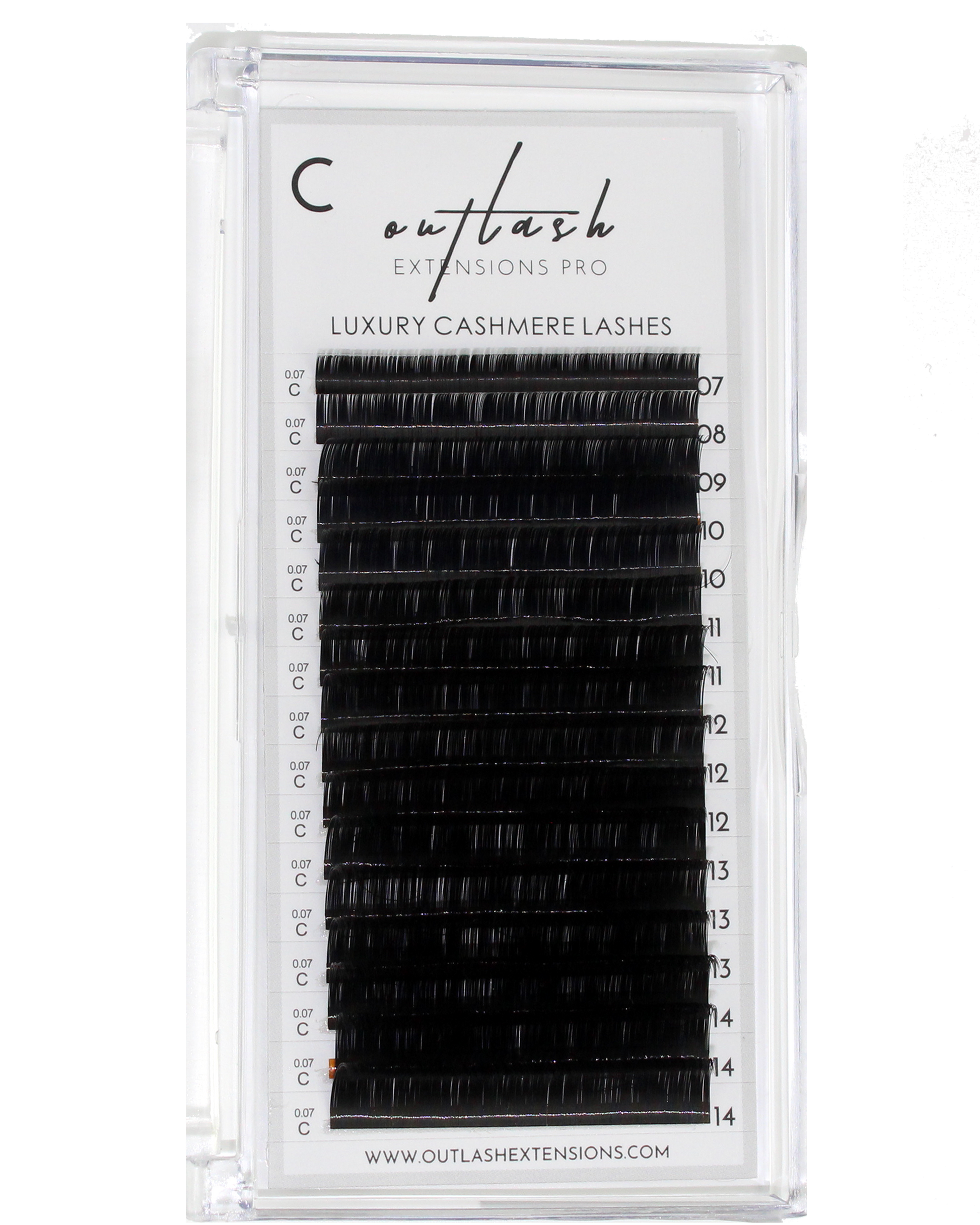 Ultra-Light Cashmere Lashes - C Curl - Outlash Extensions Pro US