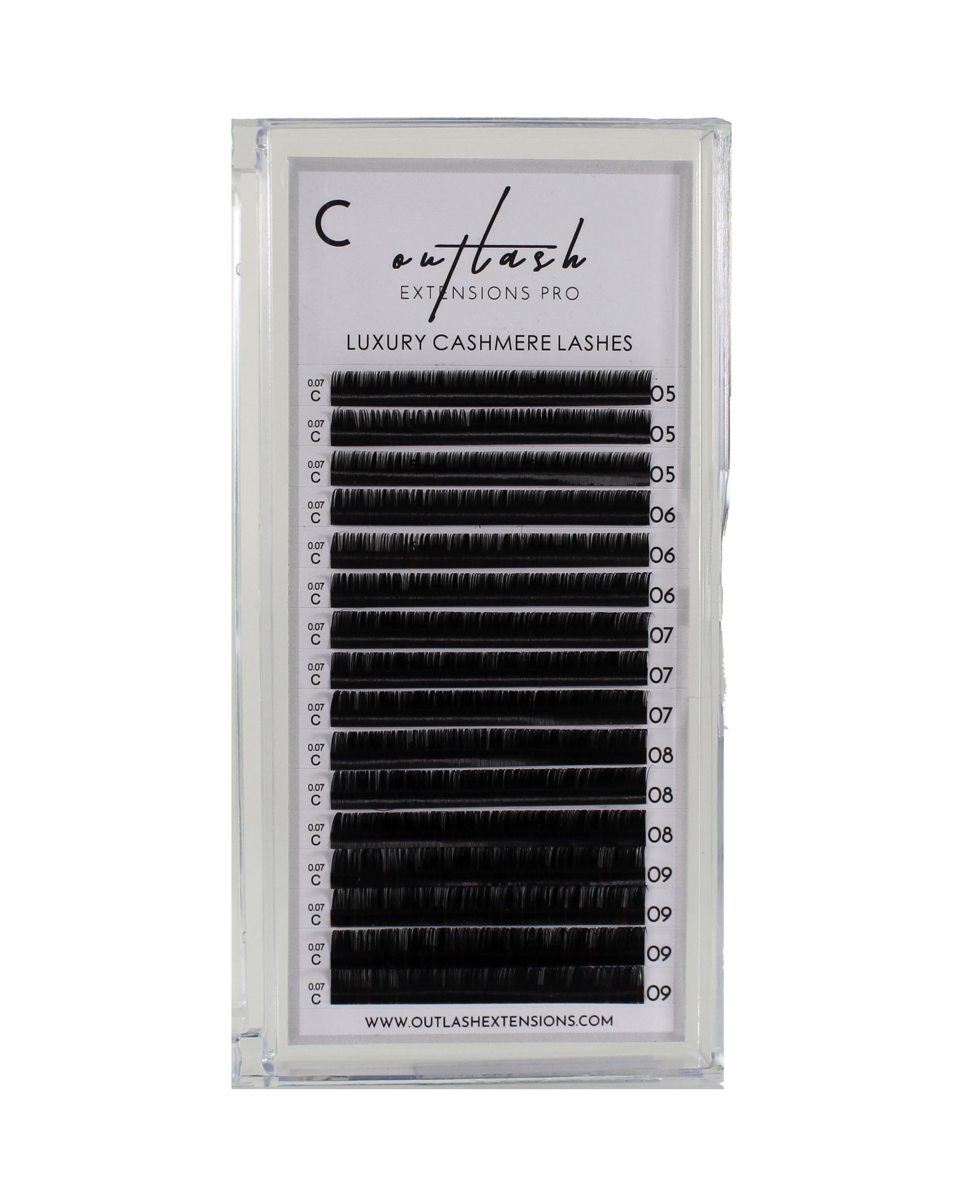 Ultra-Light Cashmere Mixed Lashes - C Curl - Outlash Extensions Pro US